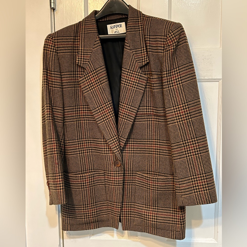 Vintage Plaid Blazer